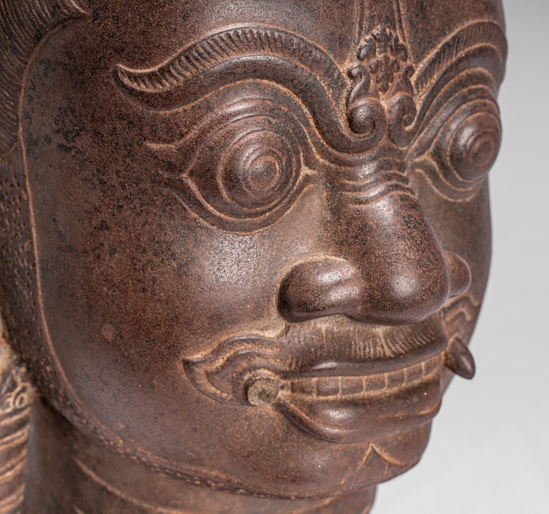 Guardian Statue-Antique Khmer Stone Angkor Wat Style Yaksha Temple Guardian-57cm/23 "