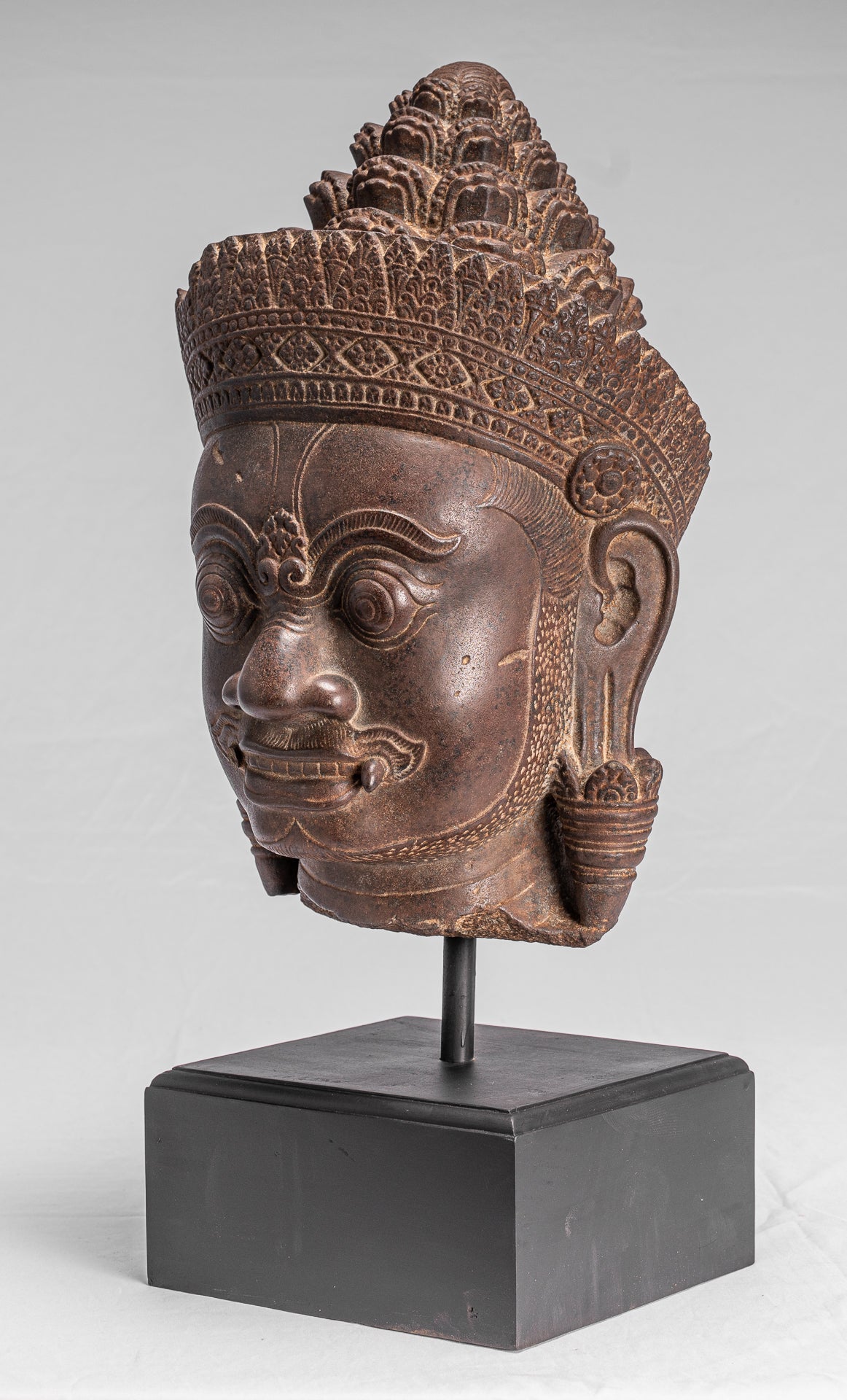 Guardian Statue-Antique Khmer Stone Angkor Wat Style Yaksha Temple Guardian-57cm/23 "