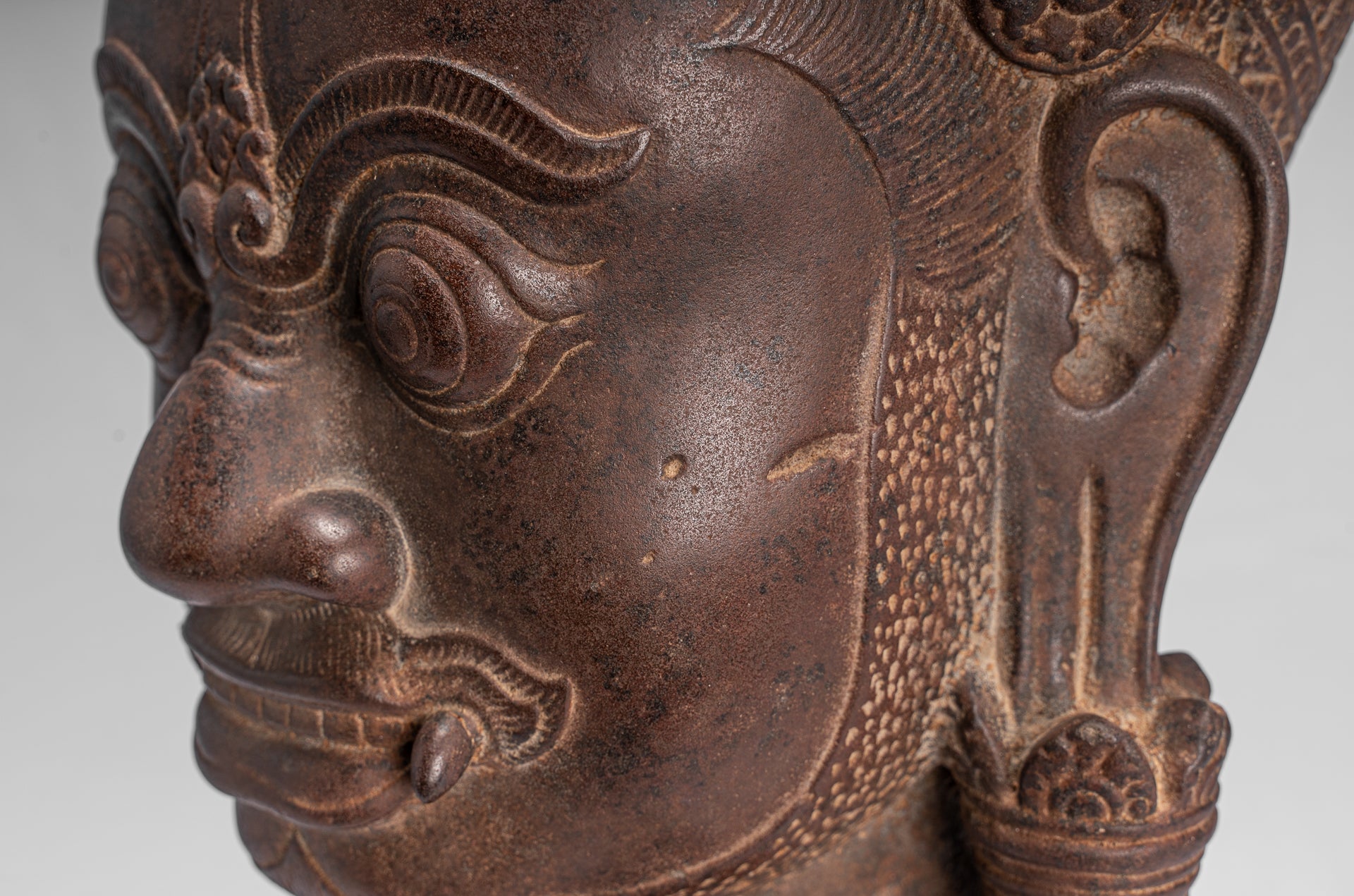 Guardian Statue-Antique Khmer Stone Angkor Wat Style Yaksha Temple Guardian-57cm/23 "