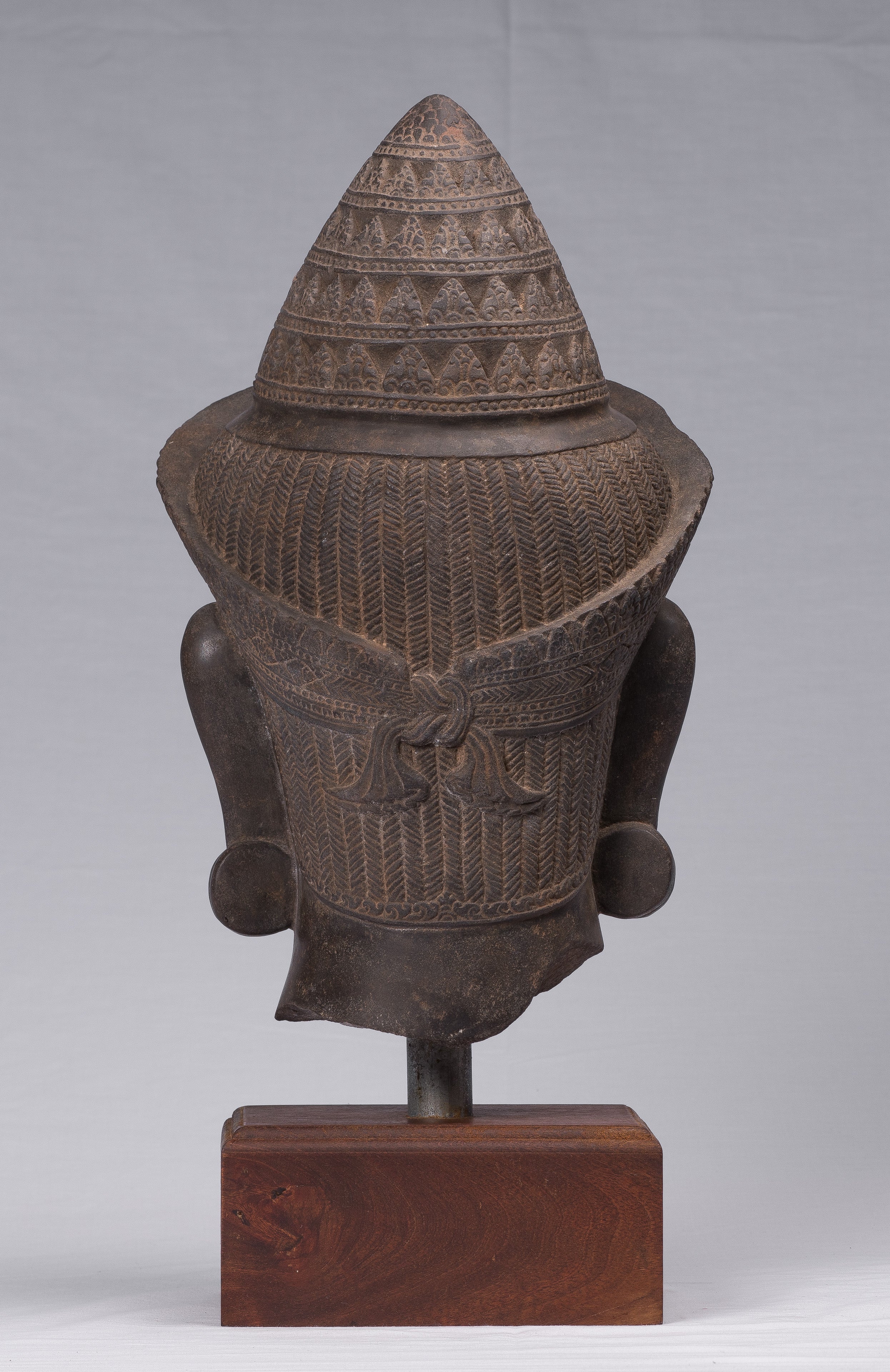 Antique Khmer Style Stone Banteay Srei Hindu God Hanuman Statue - 55 cm/22 "di altezza