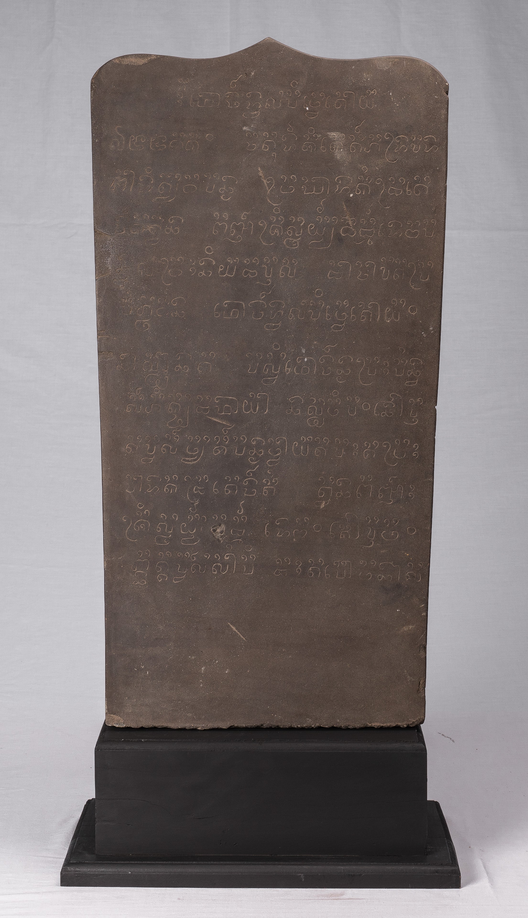 Statue Vishnu - Antique Baphuon Style Stone seduto Khmer Vishnu e Lakshmi Stele- 80 cm / 32 "