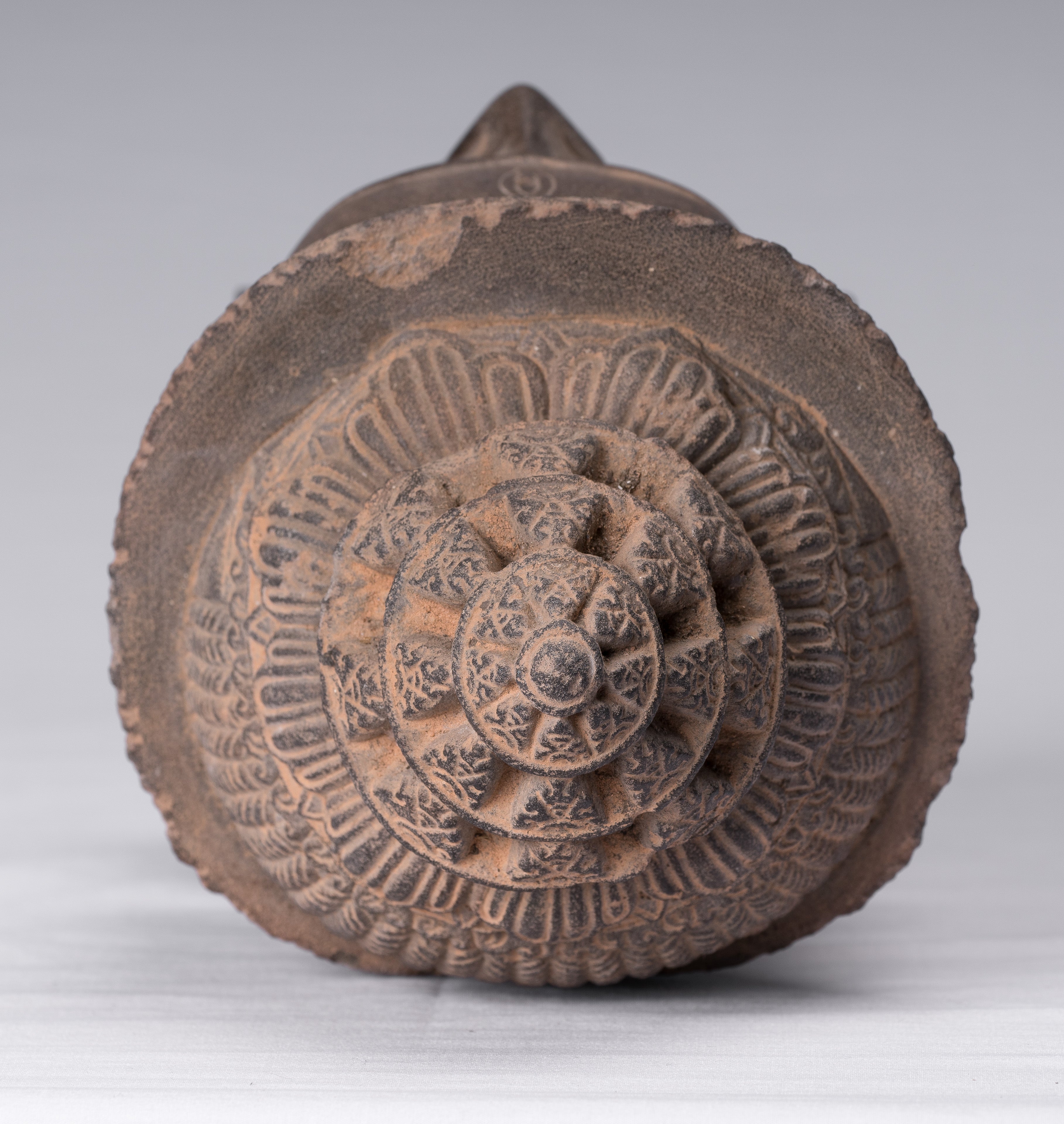 Shiva Statue, Antike Banteay Srei Stil Khmer Stein Shiva Statue Kopf mit Zerstörer...31cm/12"