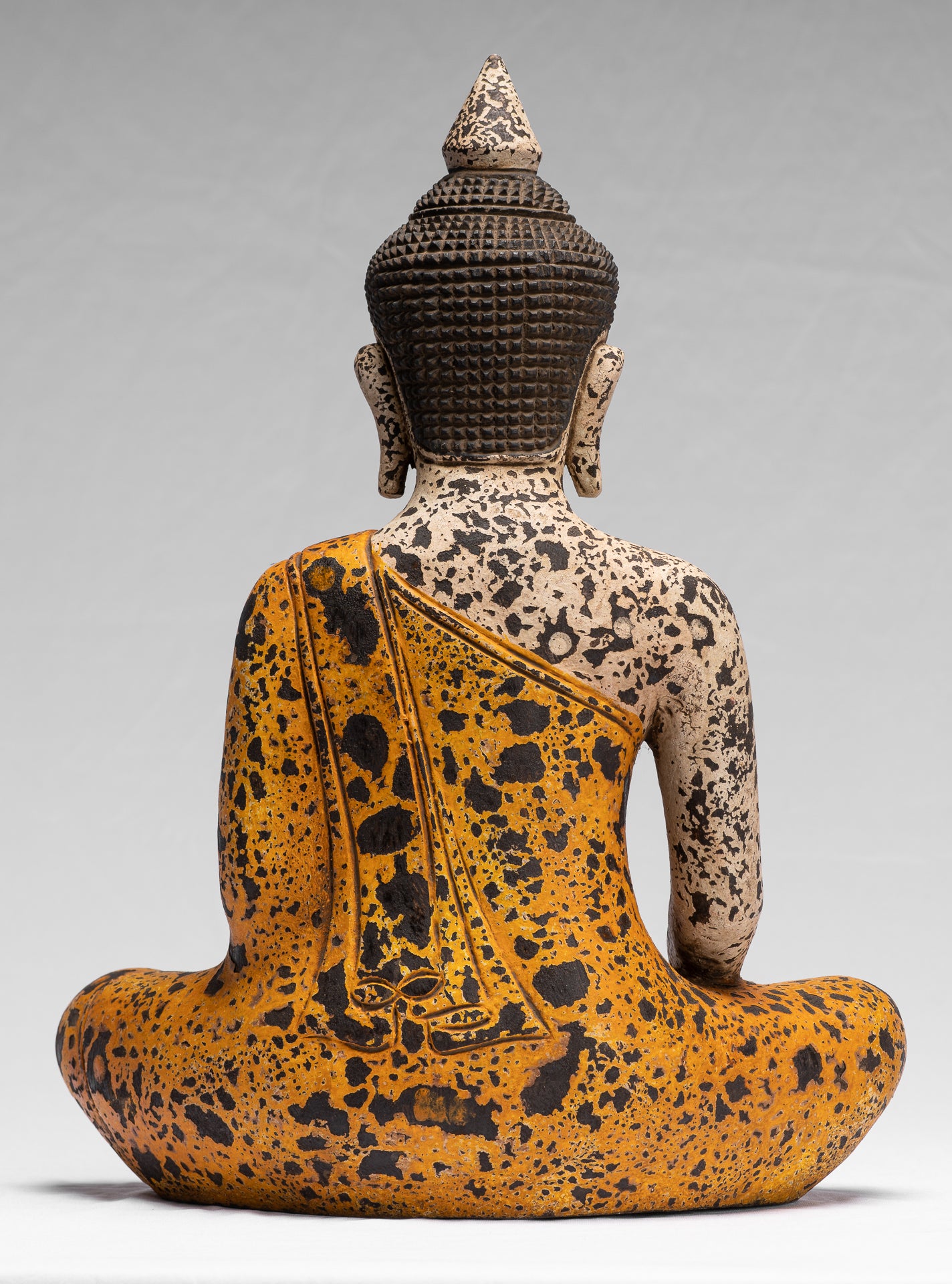 Statue Buddha - Antique Khmer Style SE Asia seduto l'Illuminismo in legno Statua Buddha - 40 cm/16 "