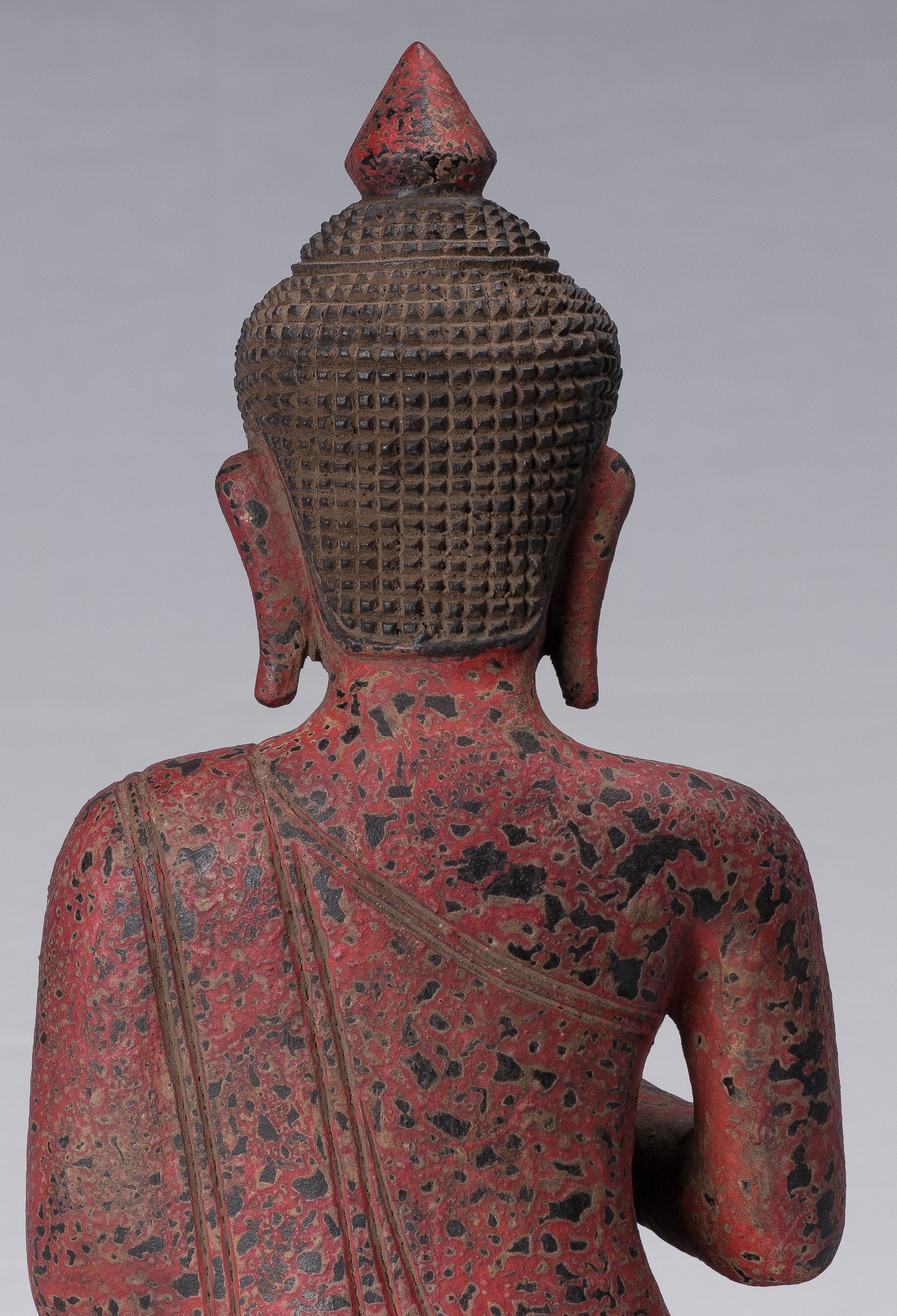 Buddha Sculpture - Buddha - Antique Khmer Style seduto Buddha Statue Teaching Mudra - 34 cm/14 "