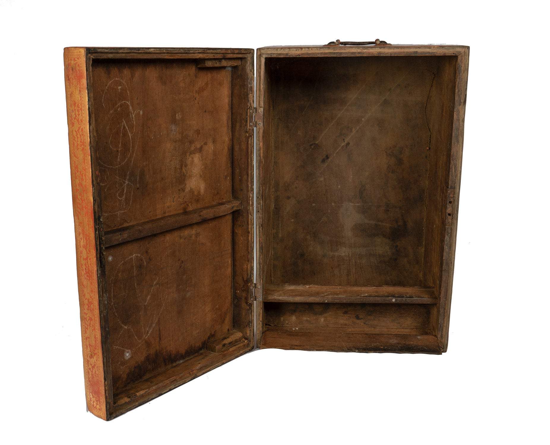 Antica lacca birmana del XIX secolo Sadaik o manoscritto - 38 cm / 15 "