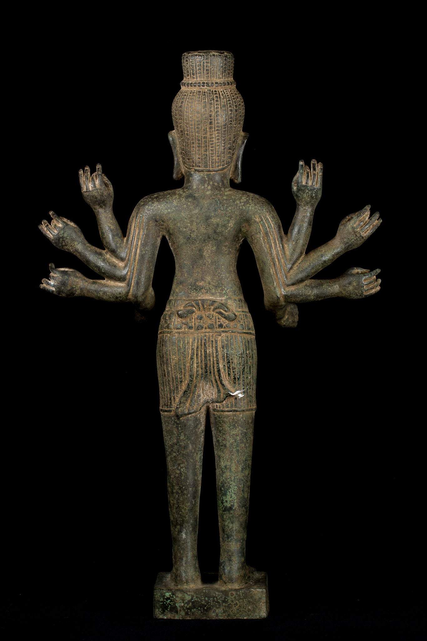 Statua Lokeshvara in stile bronzo in stile bronzo di bronzo di khmer - 51 cm/20 "