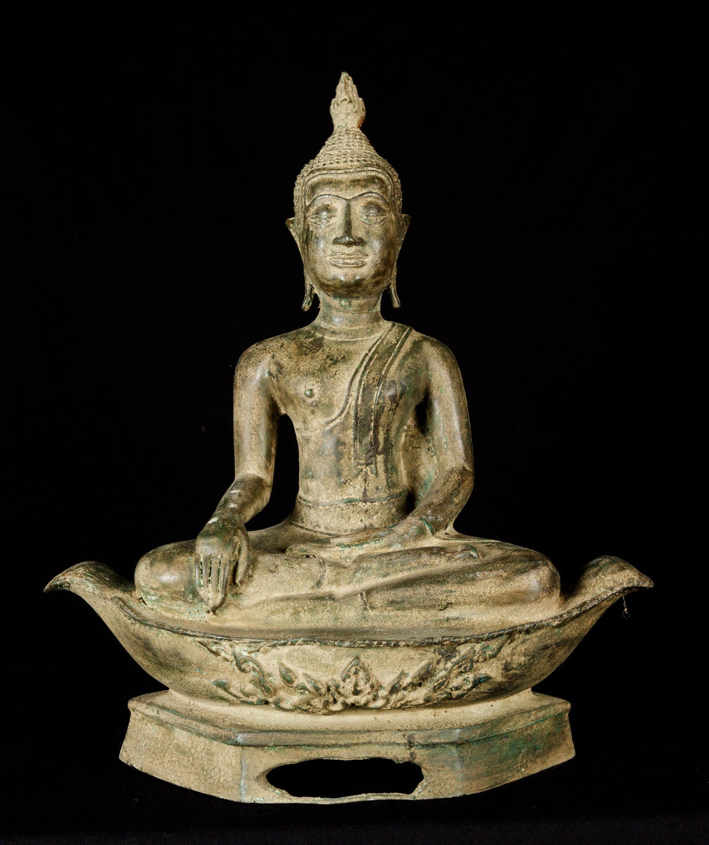 Statue de Bouddha - Statue de Bouddha d'illumination de style antique - 38  cm / 15  – HD Asian Art