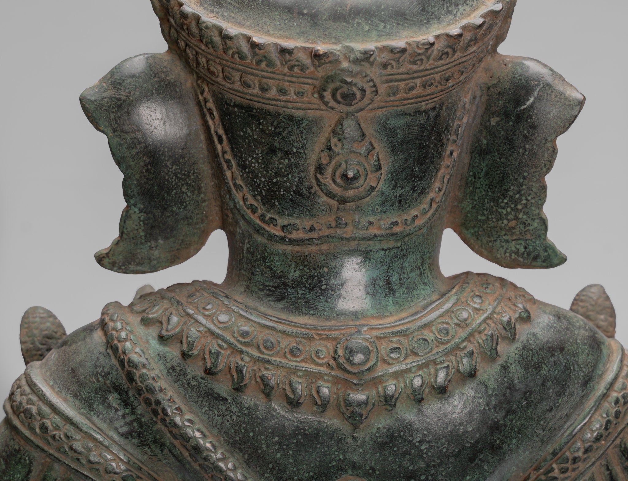 Statua di Ganesha - Statua Ganesha in stile antico Khmer in piedi in piedi e Yoni - 86 cm/34 "