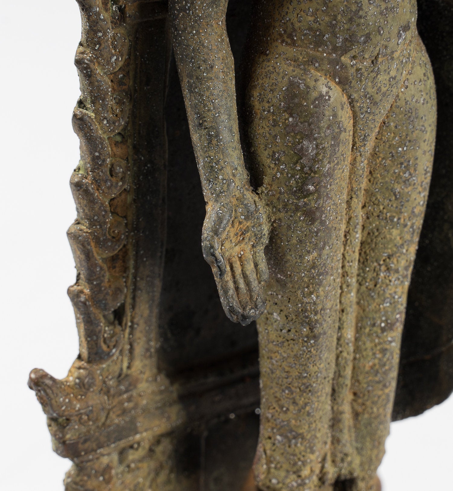 Statua di Buddha - Antique in stile indonesiano giavanese amoghasiddhi Buddha - 24 cm/10 "