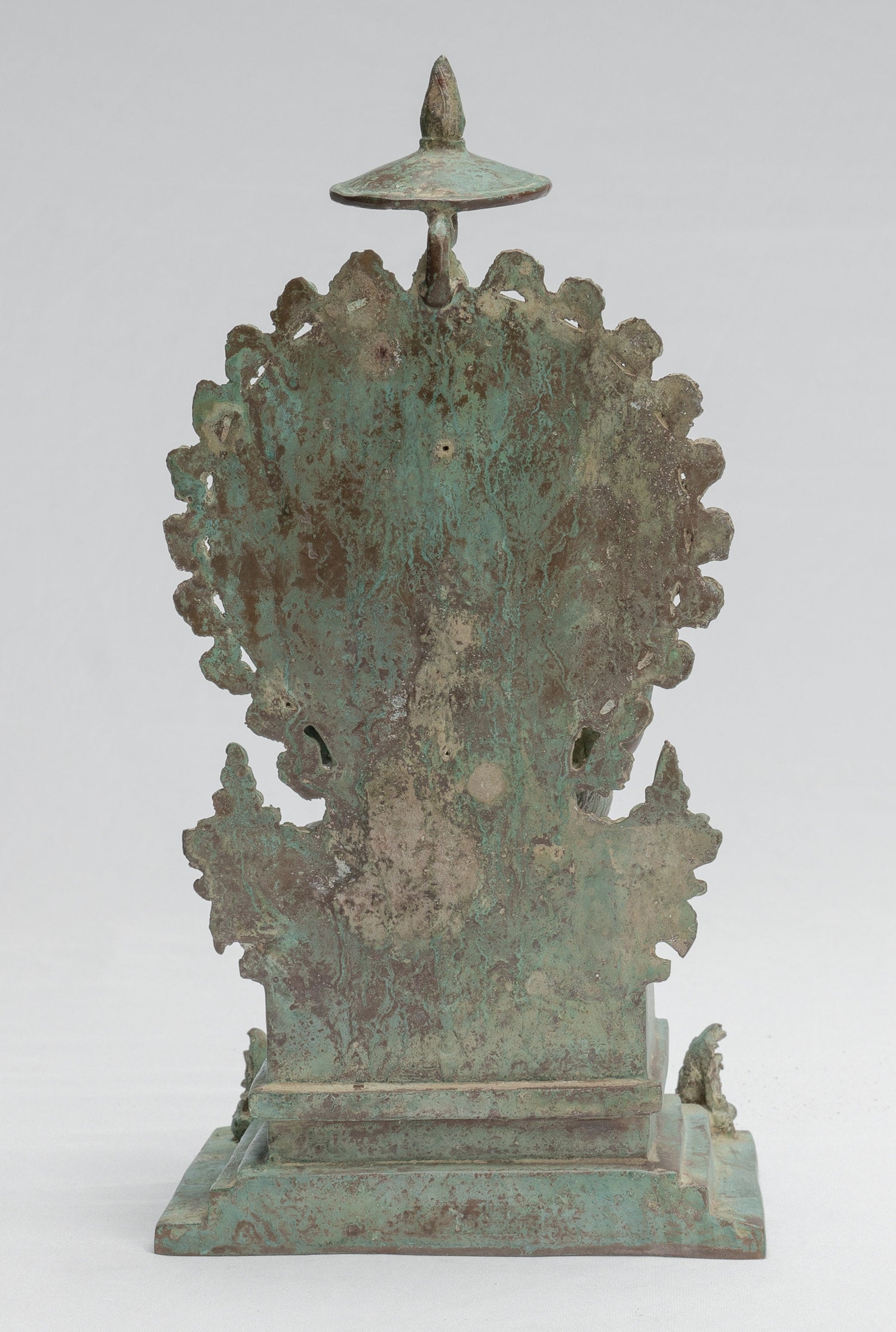 Statua Ganesha - Antique Statue Ganesha in stile giavanese in bronzo di bronzo - 30 cm/12 "