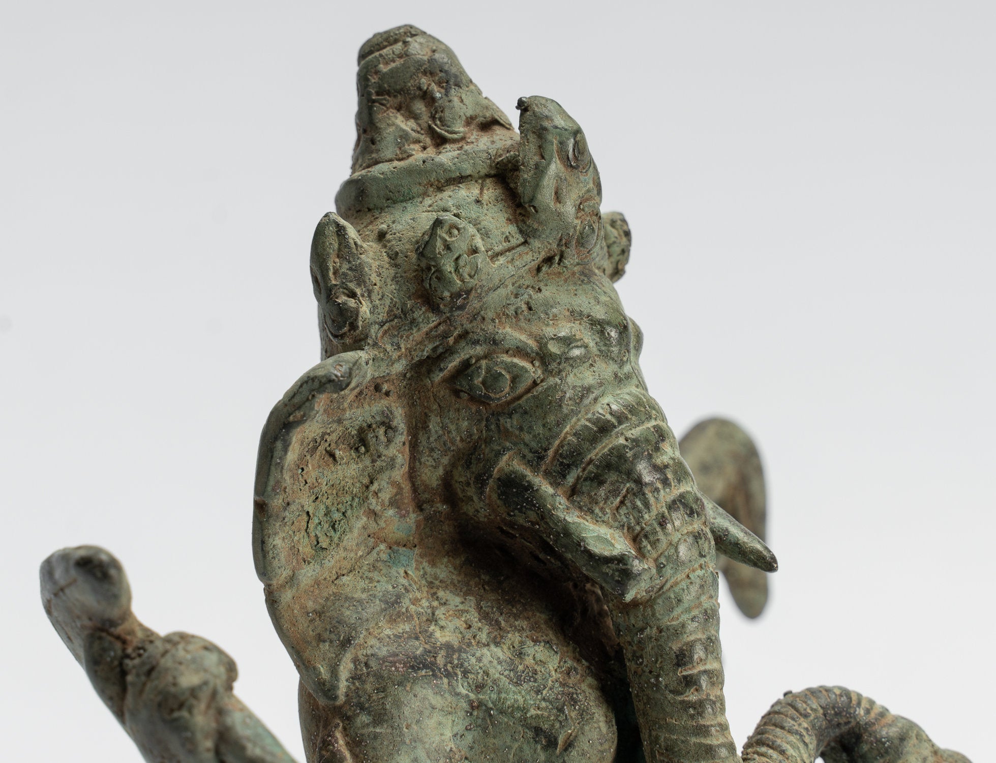 Statue Ganesha - Statua ganesha indonesiana di bronzo giavanese antico - 19cm/8 "