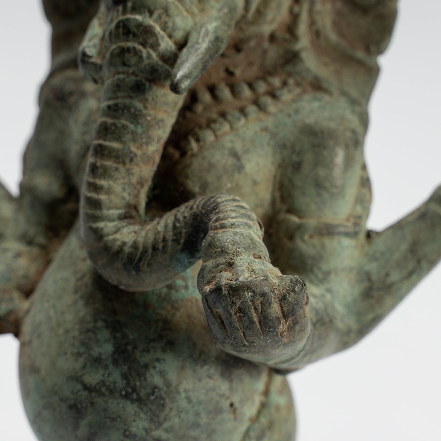 Statue Ganesha - Statua ganesha indonesiana di bronzo giavanese antico - 19cm/8 "