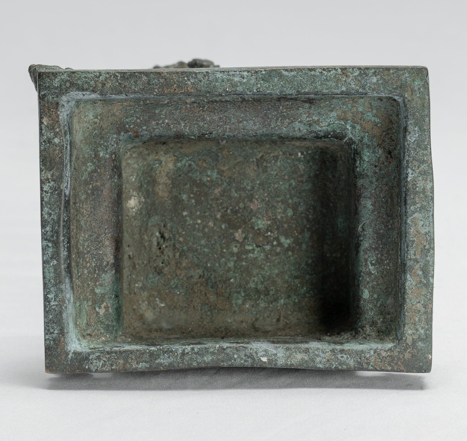 Statua Ganesha - Antique in stile giavanese Bronzo seduto Majapahit Ganesha Statua - 24 cm/10 "