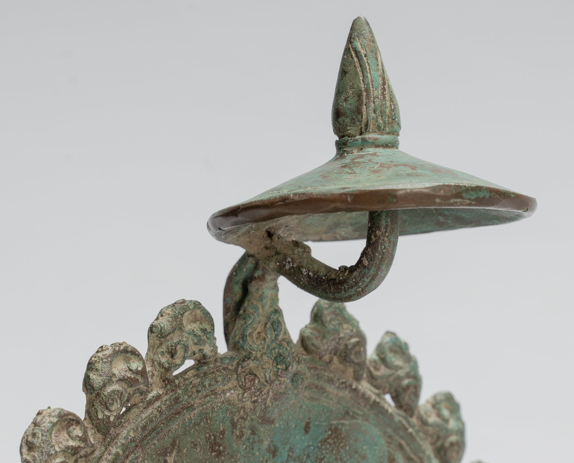 Statua Ganesha - Antique Statue Ganesha in stile giavanese in bronzo di bronzo - 30 cm/12 "