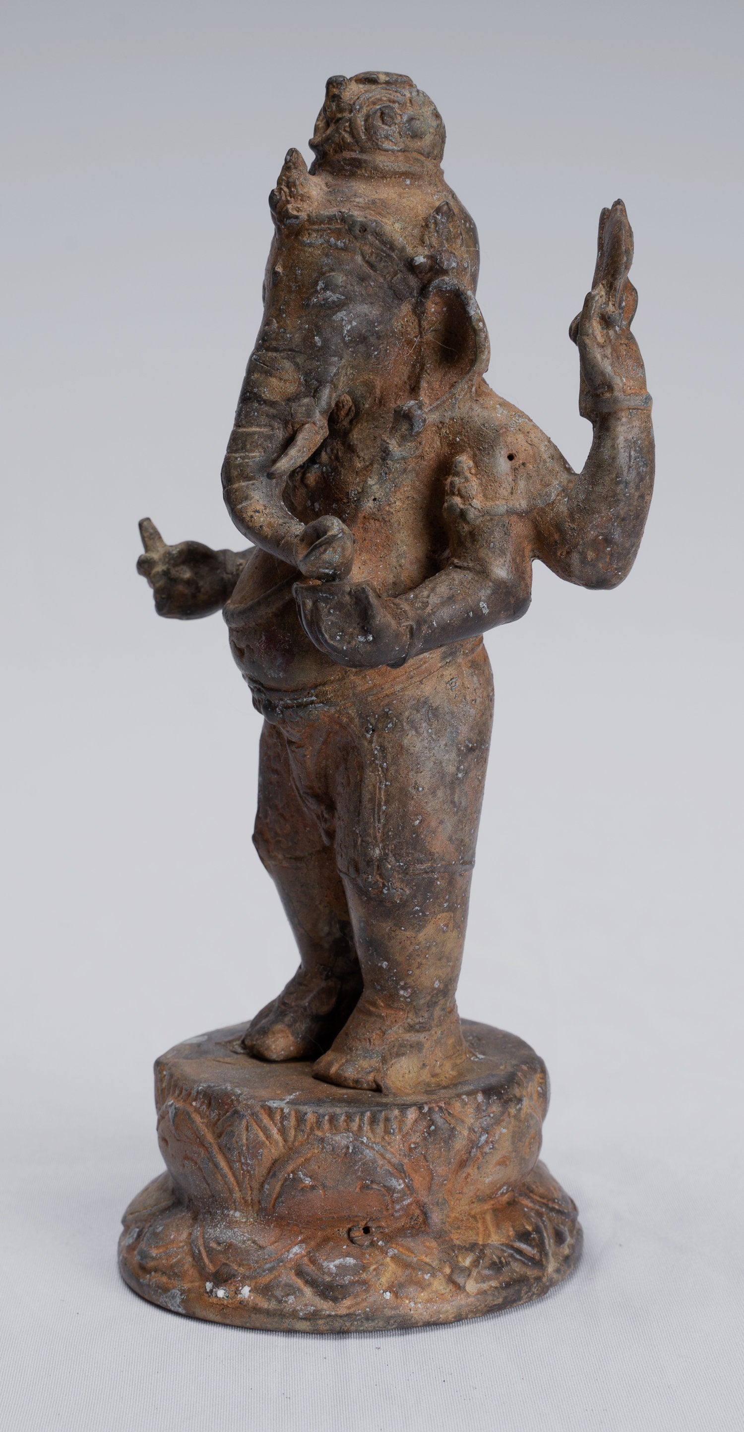 Ganesha Statue-Antique Javanais Style Bronze Standing indonésien Ganesha Statue-17cm/7 "