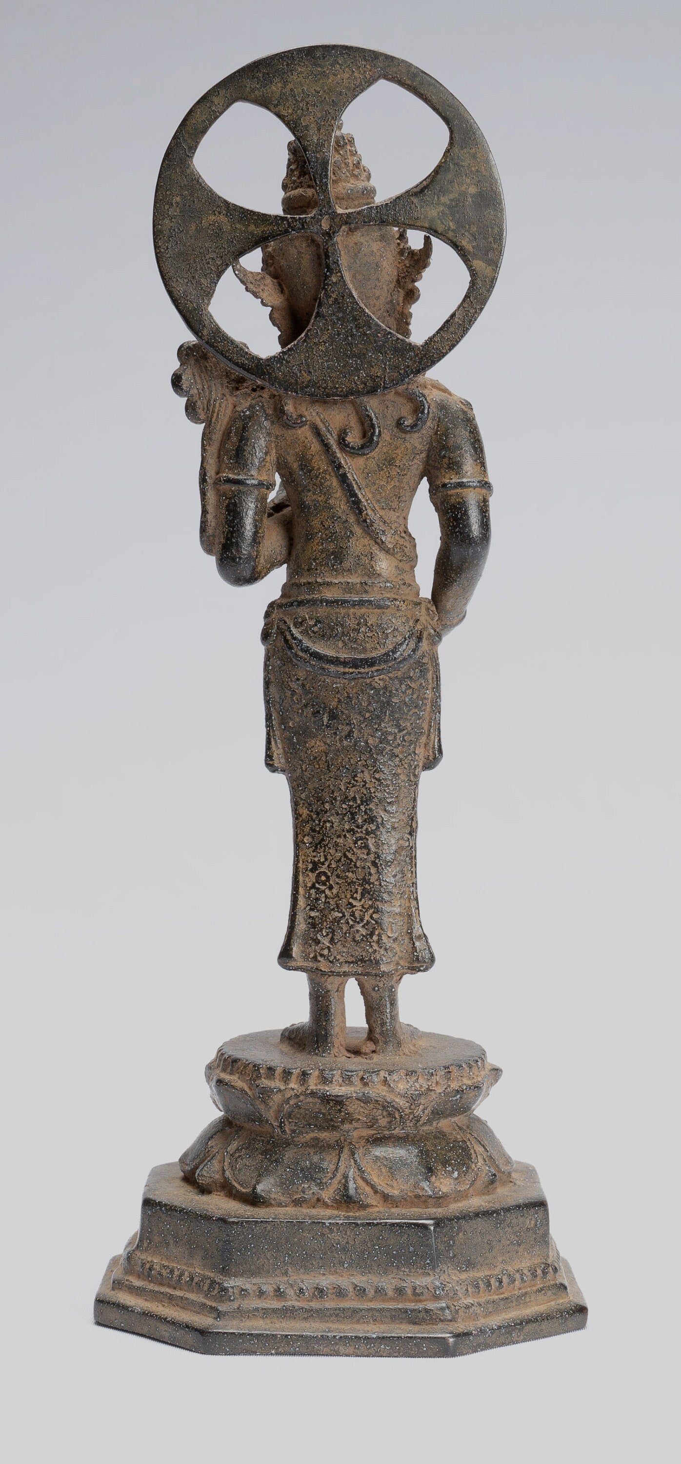 Tara Statue-Antike Java Style Majapahit stehend Bronze Devi Tara Statue-20.5cm/8"