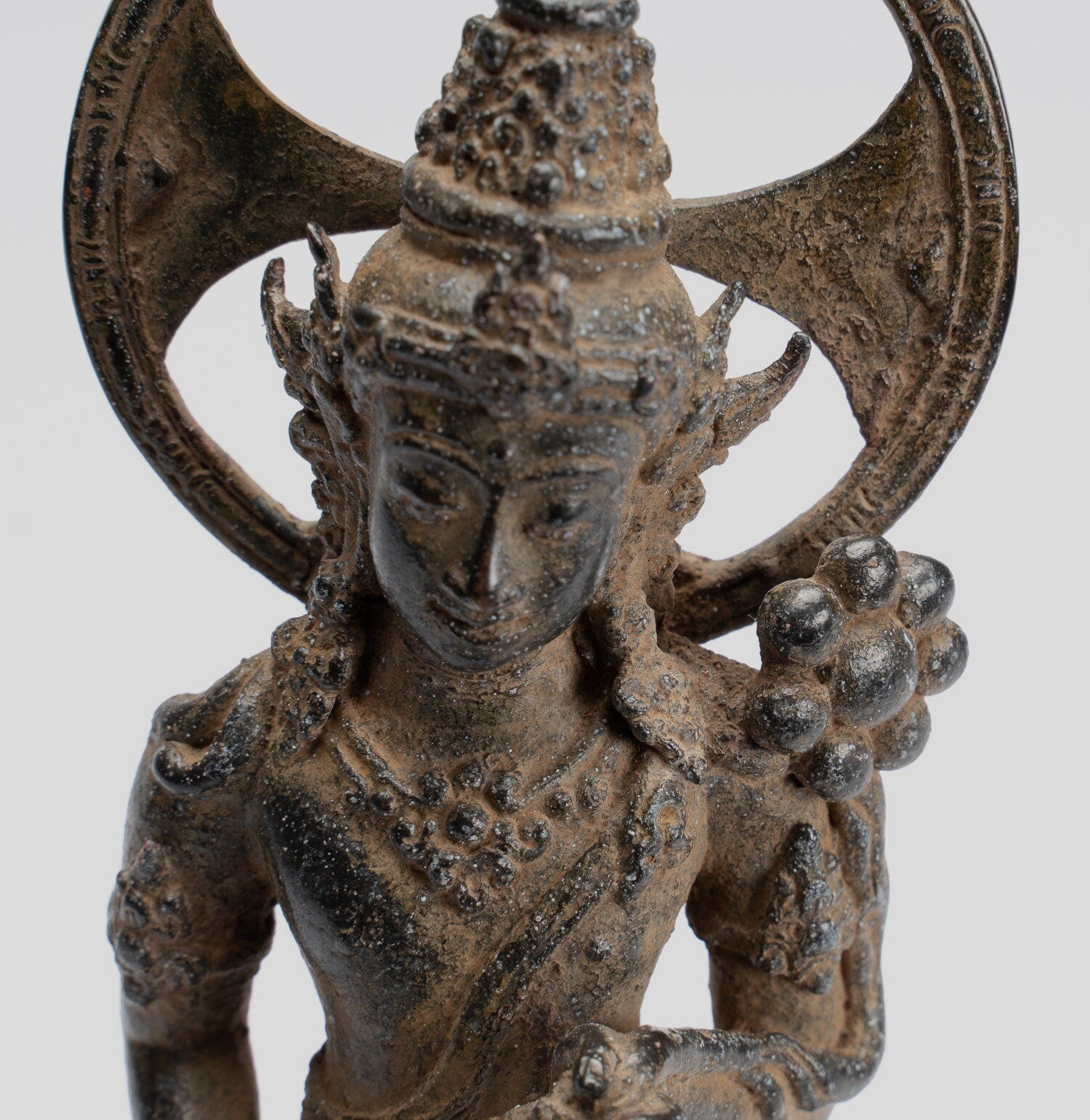 Tara Statue-Antike Java Style Majapahit stehend Bronze Devi Tara Statue-20.5cm/8"