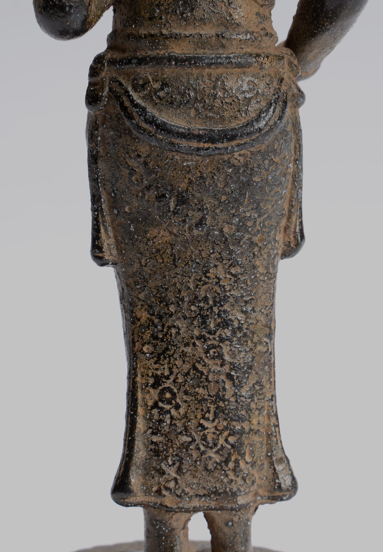 Tara Statue-Antike Java Style Majapahit stehend Bronze Devi Tara Statue-20.5cm/8"