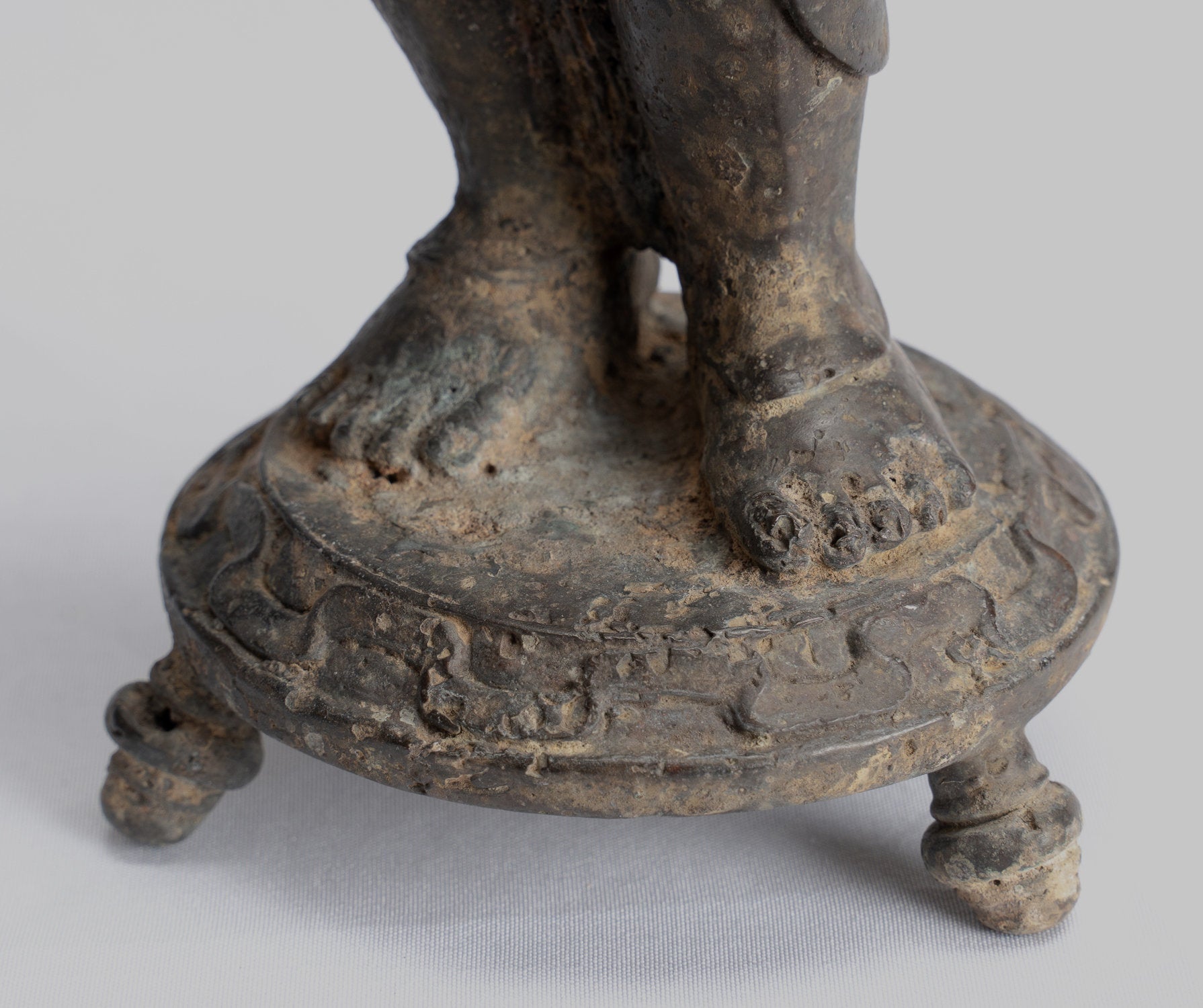 Statua Buddha - Antique stile indonesiano in piedi bronzo giavanese gautama Buddha - 28 cm/11 "