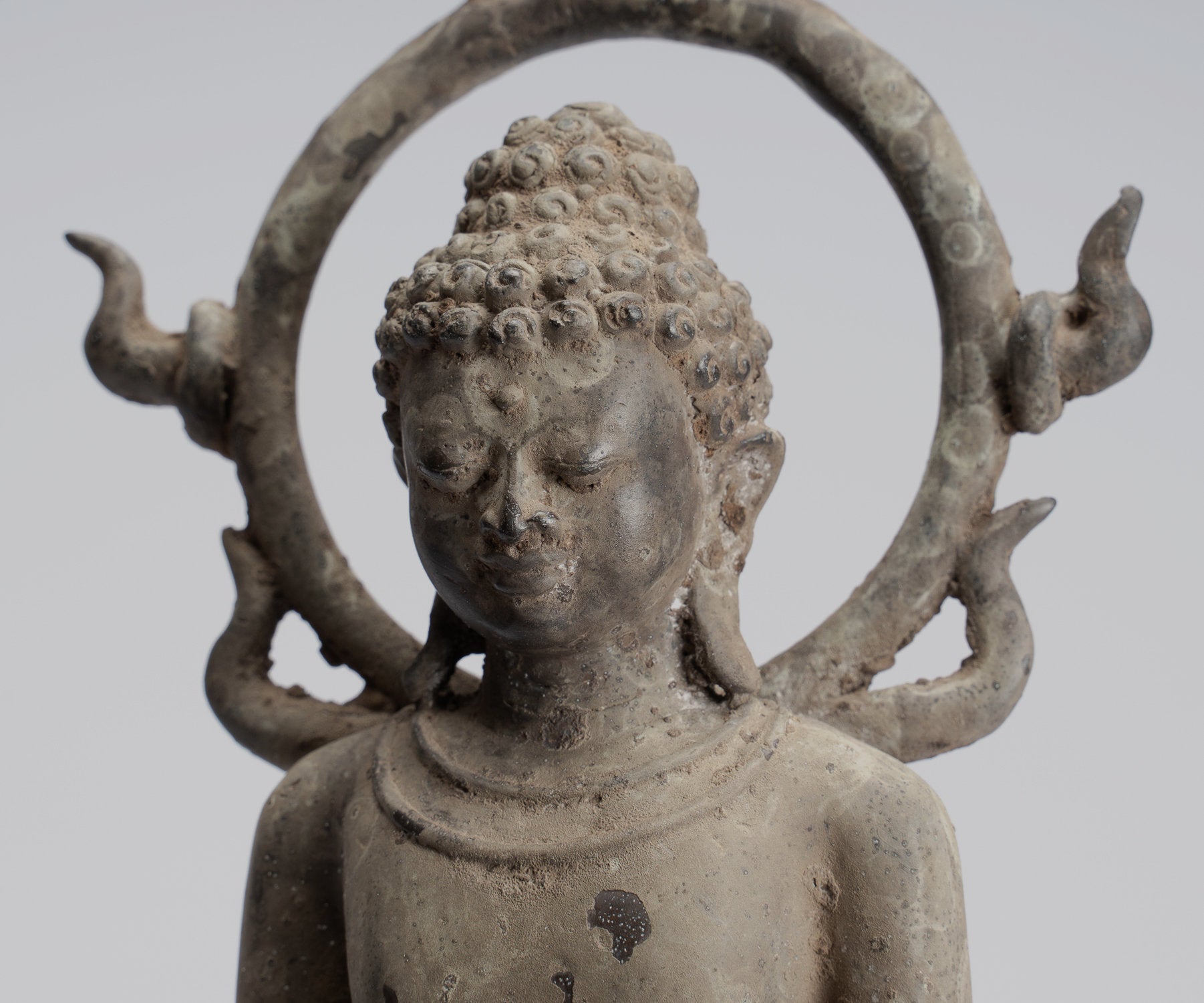 Statua di Buddha - Antique stile indonesiano in piedi bronzo giavanese insegnamento Buddha - 40 cm/16 "