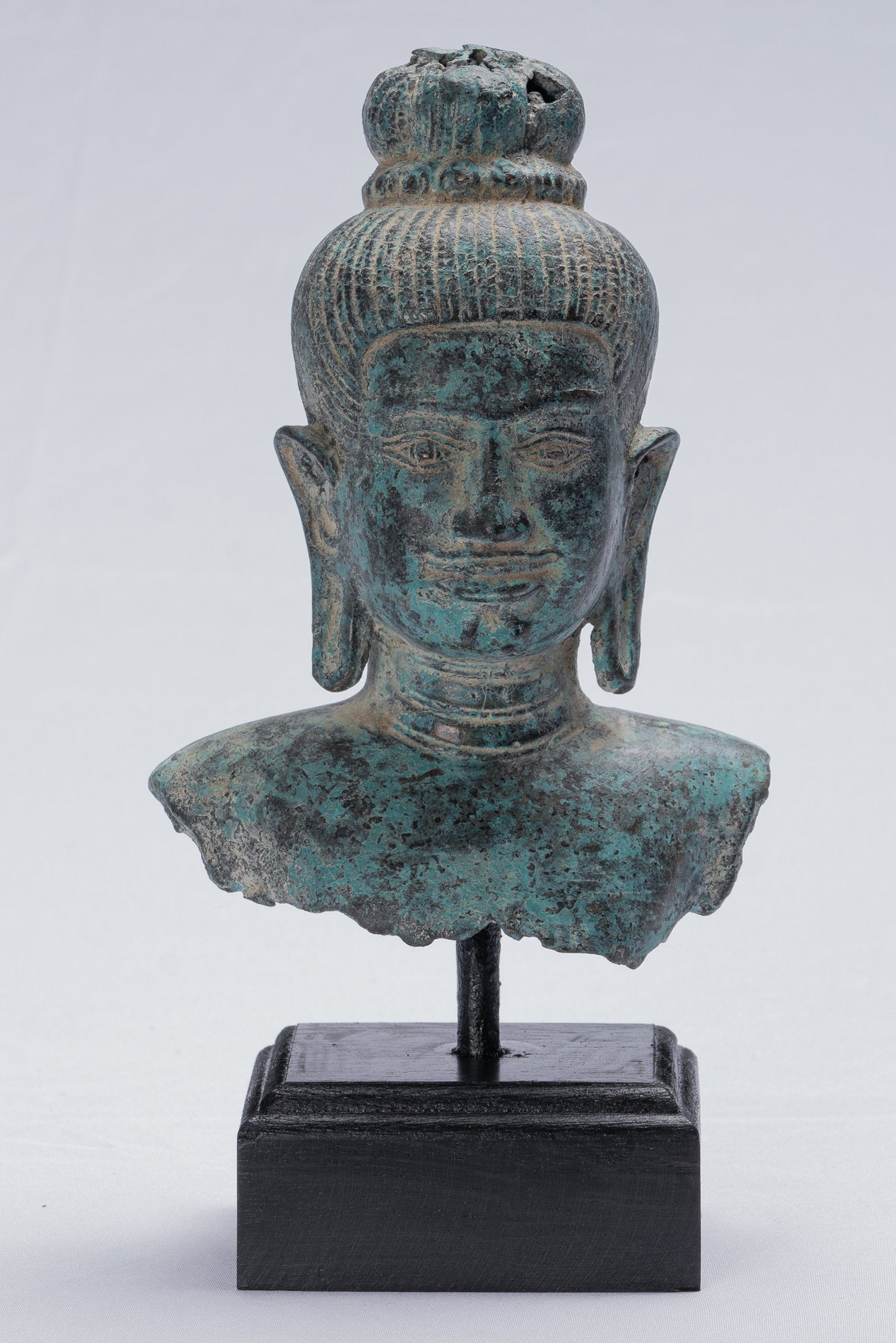 Statue Vishnu - Antique Baphuon Style Bronze Vishnu Statua - Protettore e conservatore - 25 cm/10 "