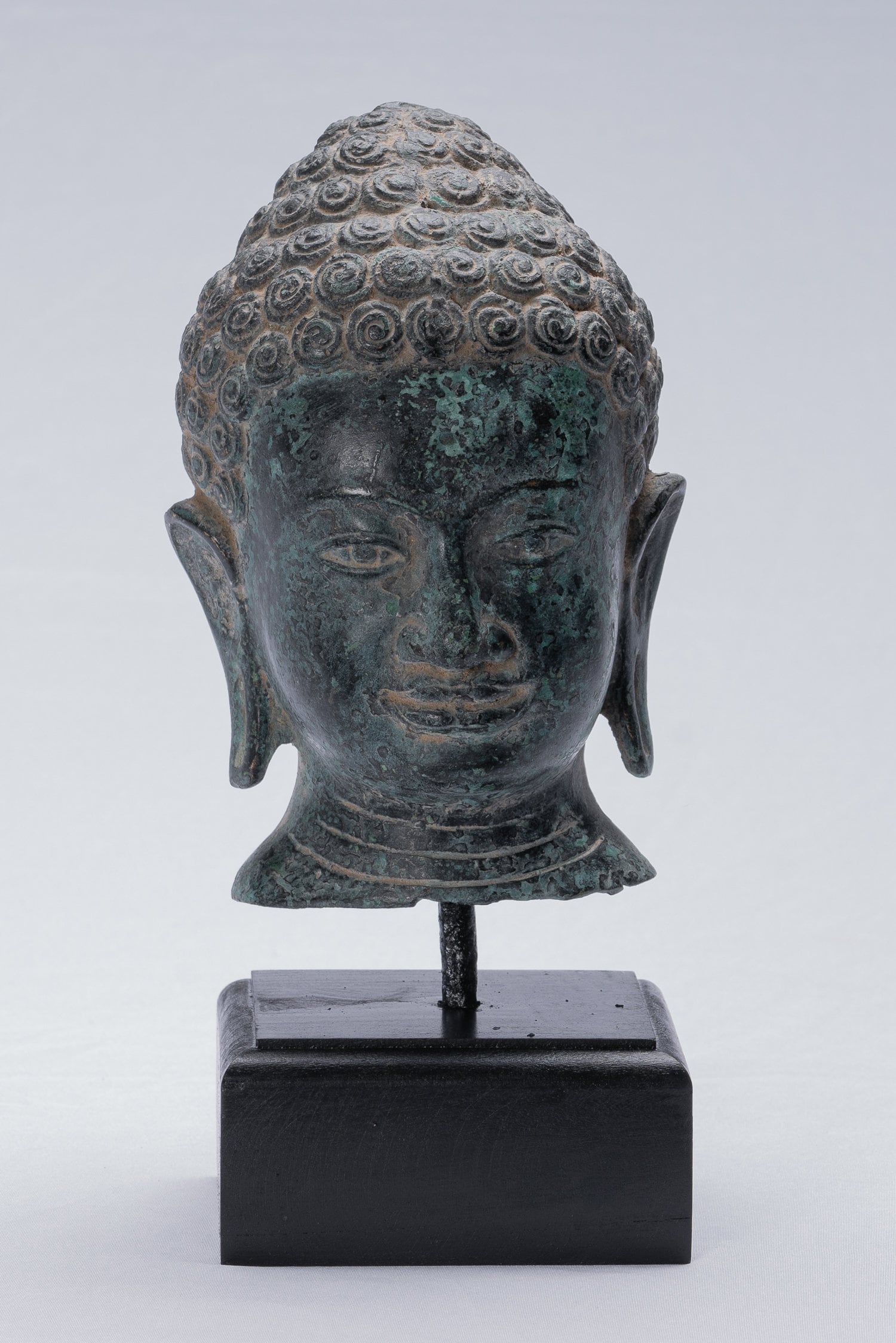 Statue Buddha - Antique Khmer Style Bronze Enlightenment Phnom Da Buddha Statue - 25 cm/10 "