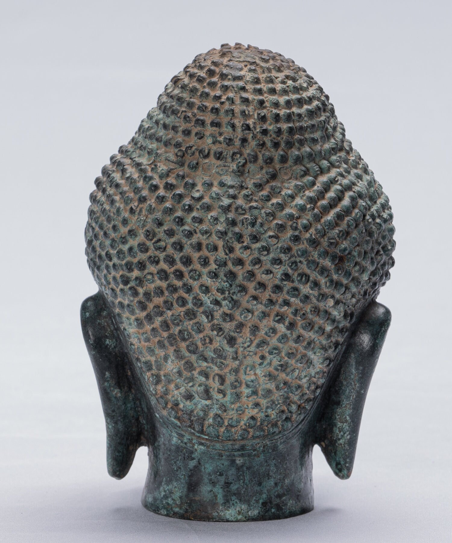 Bouddha Statue-Antique Khmer Style Bronze Enlightenment Phnom Da Buddha Statue-15cm/6 "