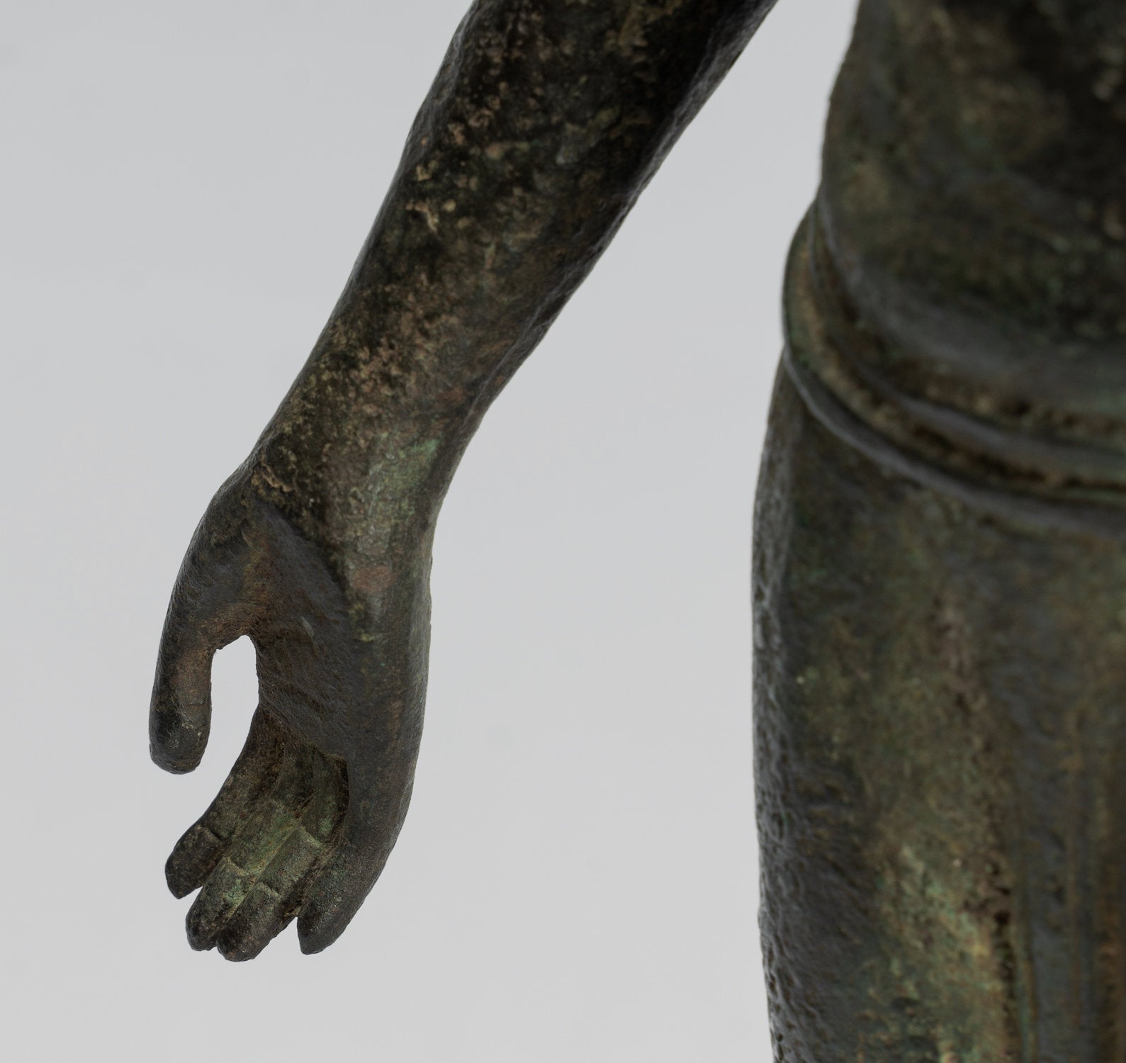 Statue Vishnu - Antique stile indonesiano Java Majapahit in piedi Bronzo Vishnu Statua - 44cm/18 "