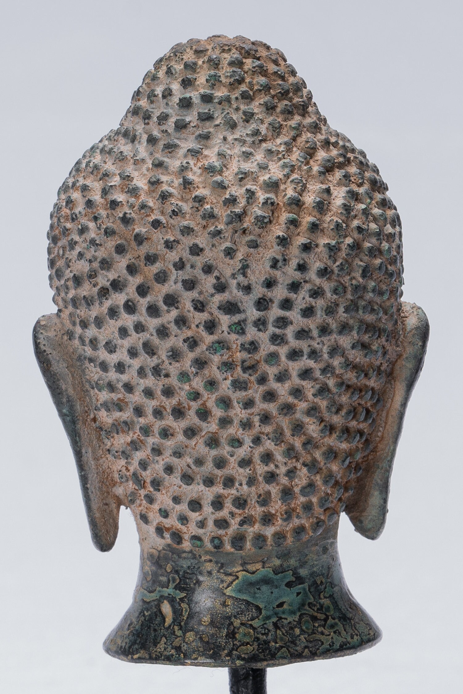 Statua Buddha - Statua della testa di bronzo di bronzo di bronzo di bronzo thailandese - 15,5 cm/6 "