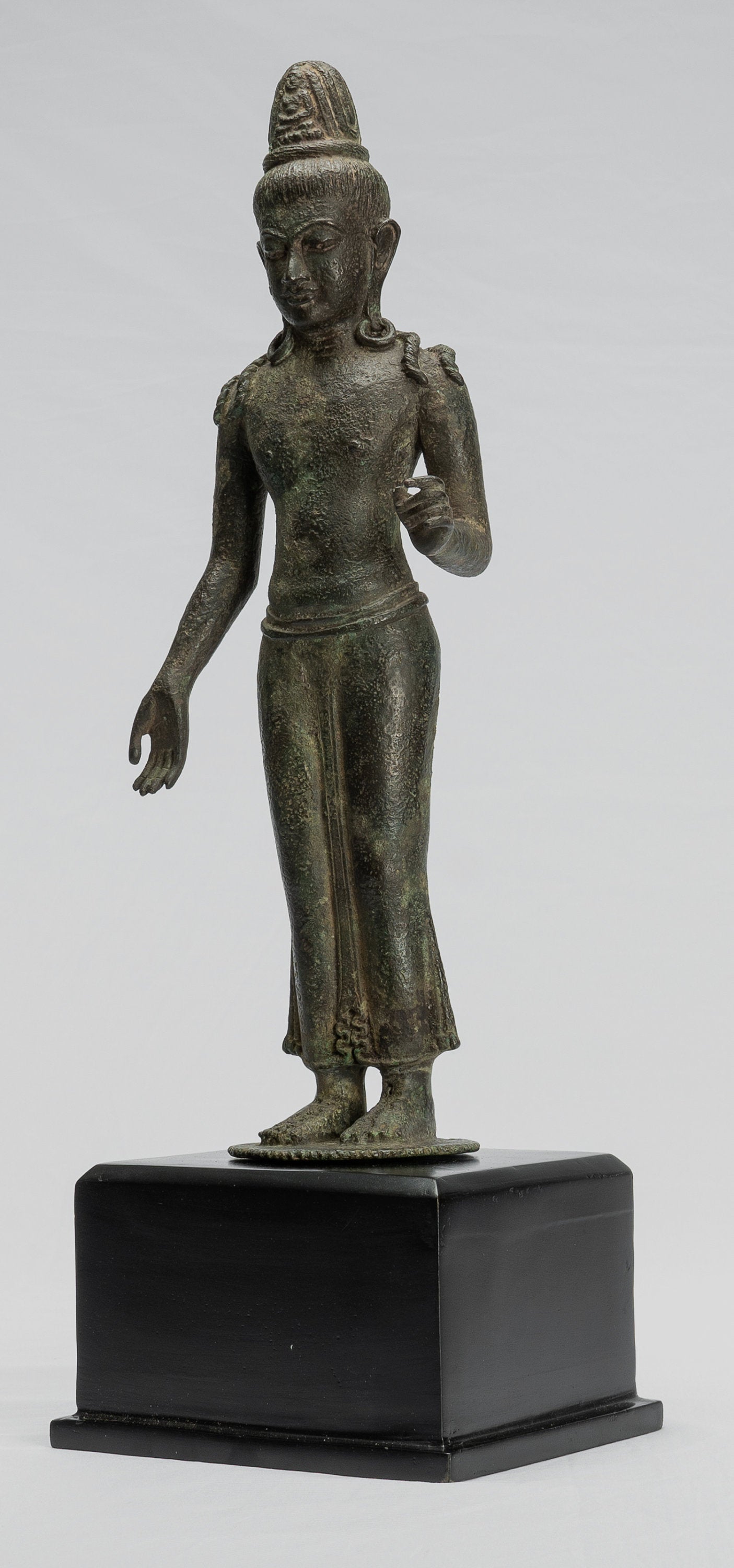 Statue Vishnu - Antique stile indonesiano Java Majapahit in piedi Bronzo Vishnu Statua - 44cm/18 "