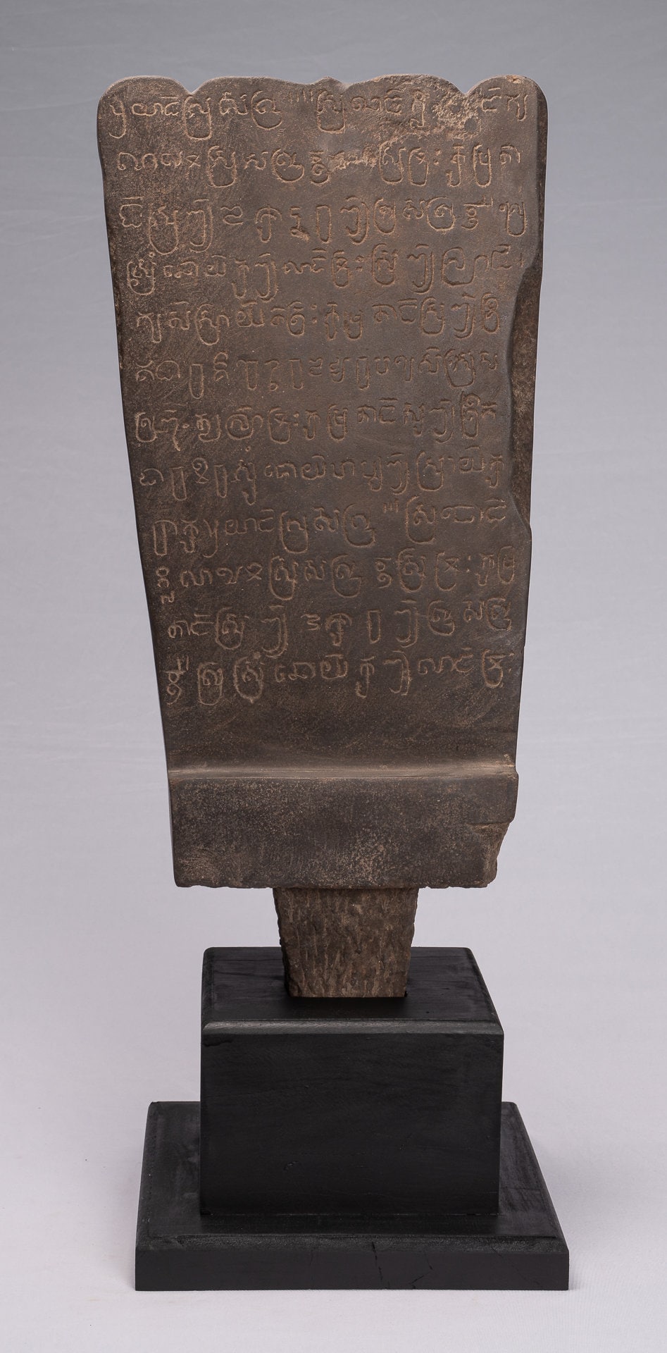 Statue Buddha - Antique Khmer Style Stele Meditazione seduta Statua Buddha - 69 cm/28 "