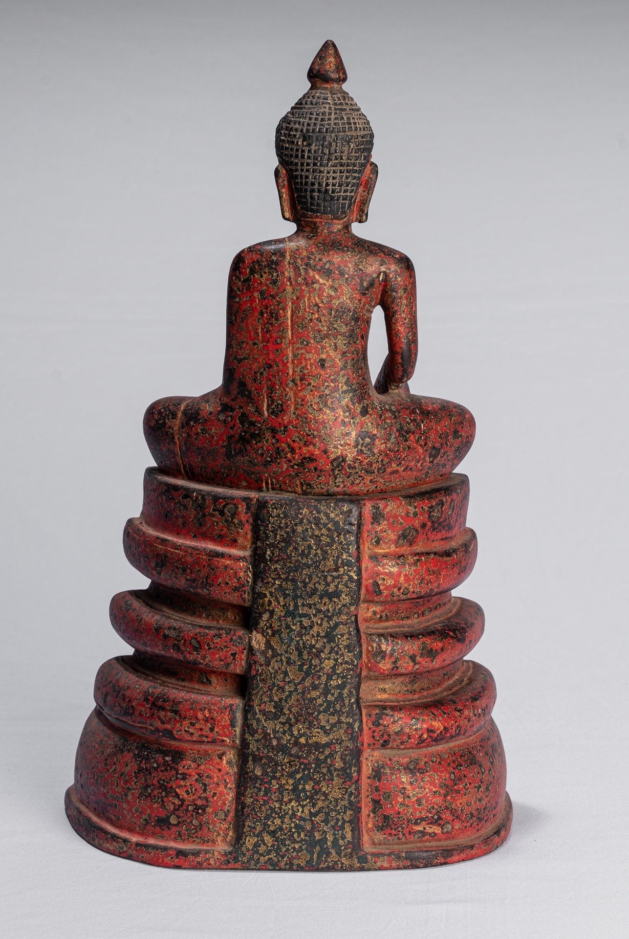 Buddha - Antique Khmer Style SE ASIA ILLUCIMENTO BUDDHA STATUE - 35 cm/14 "