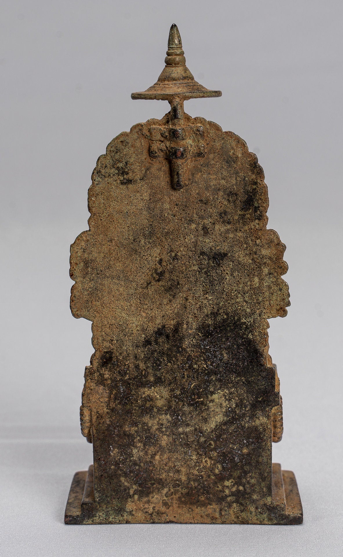 Statue di Buddha - Antique in stile indonesiano seduto l'Illuminismo giavanese Buddha - 16 cm/6 "