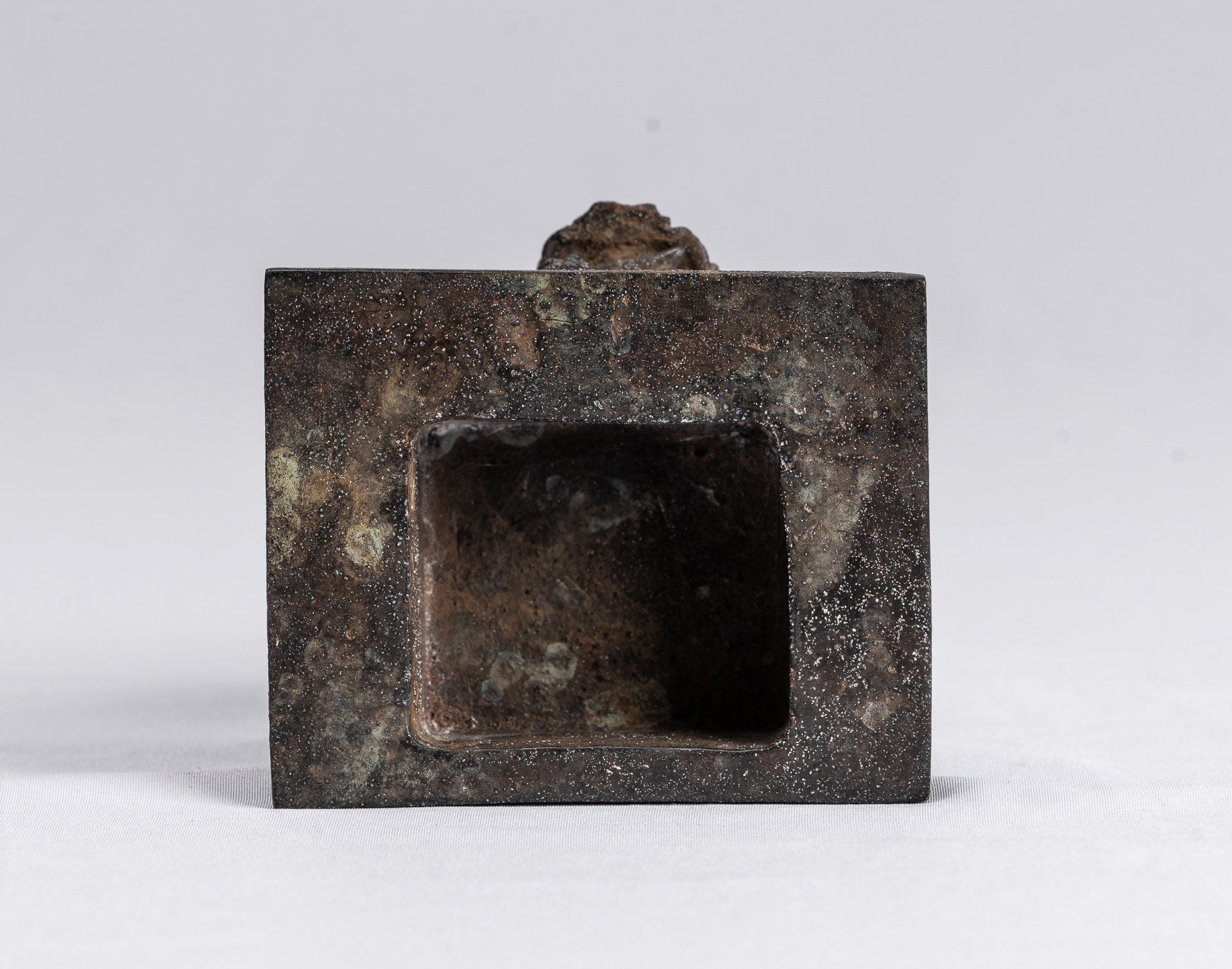 Statue di Buddha - Antique in stile indonesiano seduto Javanse Predicazione Buddha - 17,5 cm/7 "