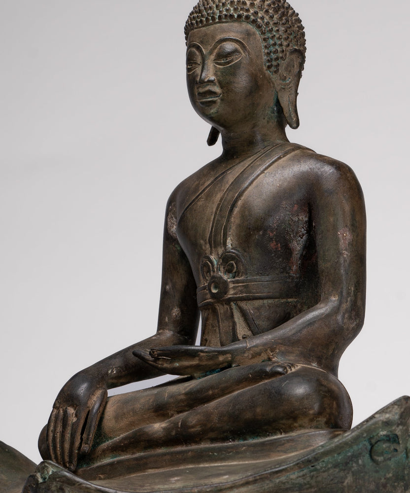 Buddha Statue - Antique Laos Style Enlightenment Buddha Statue - 55cm/22"