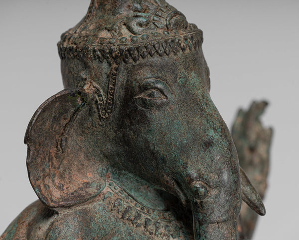 Ganesha Statue - Antique Chola Style Indian Bronze Standing Ganesh Statue - 49cm/20"