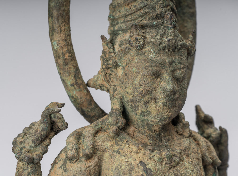 Vishnu - Antique Indonesian Style Majapahit Java Standing Bronze Vishnu Statue - 51cm/20"