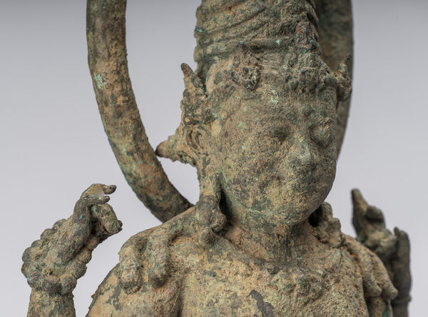 Vishnu - Antique Indonesian Style Majapahit Java Standing Bronze Vishnu Statue - 51cm/20"