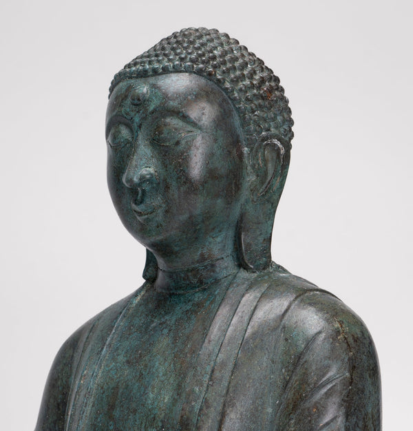 Japanese Buddha - Antique Japanese Style Bronze Seated Meditation Amitabha Buddha Statue - 38cm/15"