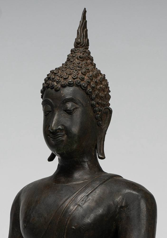 Buddha Statue - Antique Thai Style Sukhothai Enlightenment Buddha Statue - 55cm/22"