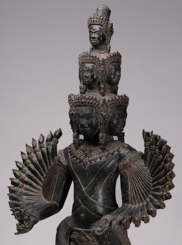 Deity Statue - Antique Khmer Style Angkor Wat Prajnaparamita Statue / Goddess - 110cm/44"