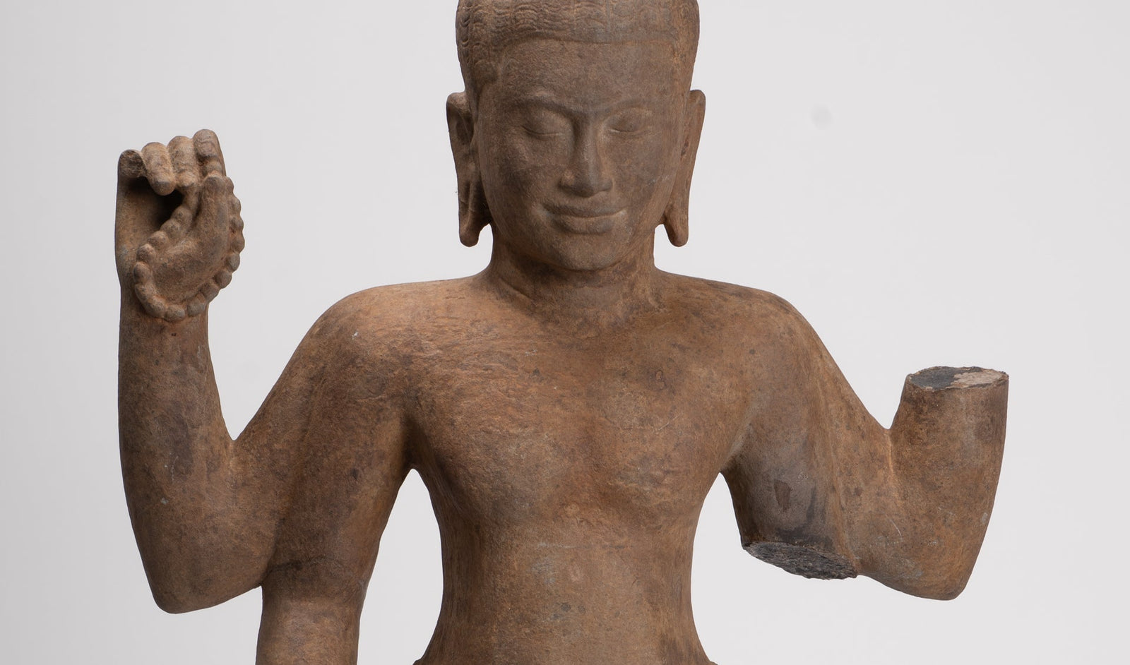 Estatua de la piedra de estilo jemer antiguo khmer Ker de pie - 91cm/36 "