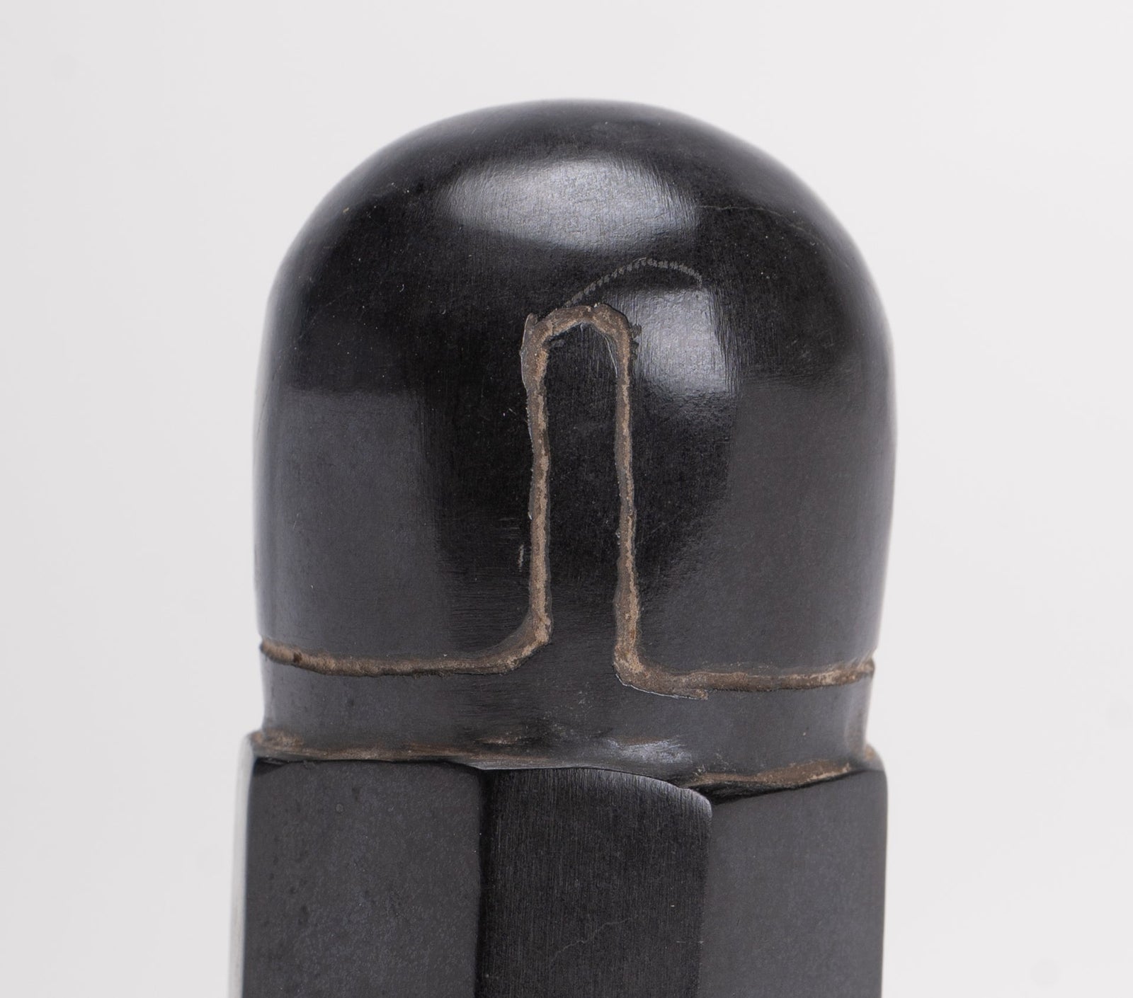 Antique Khmer Style Stone Shiva Mukhalinga Linga / Lingnum - 9cm/4"