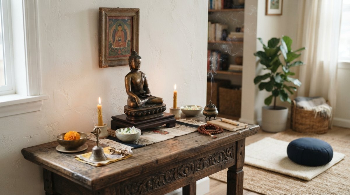 Cómo montar un altar de meditación en casa: una guía práctica
