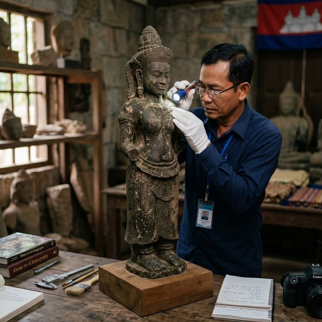 How to Identify Antique Khmer Sandstone: Authentication Guide