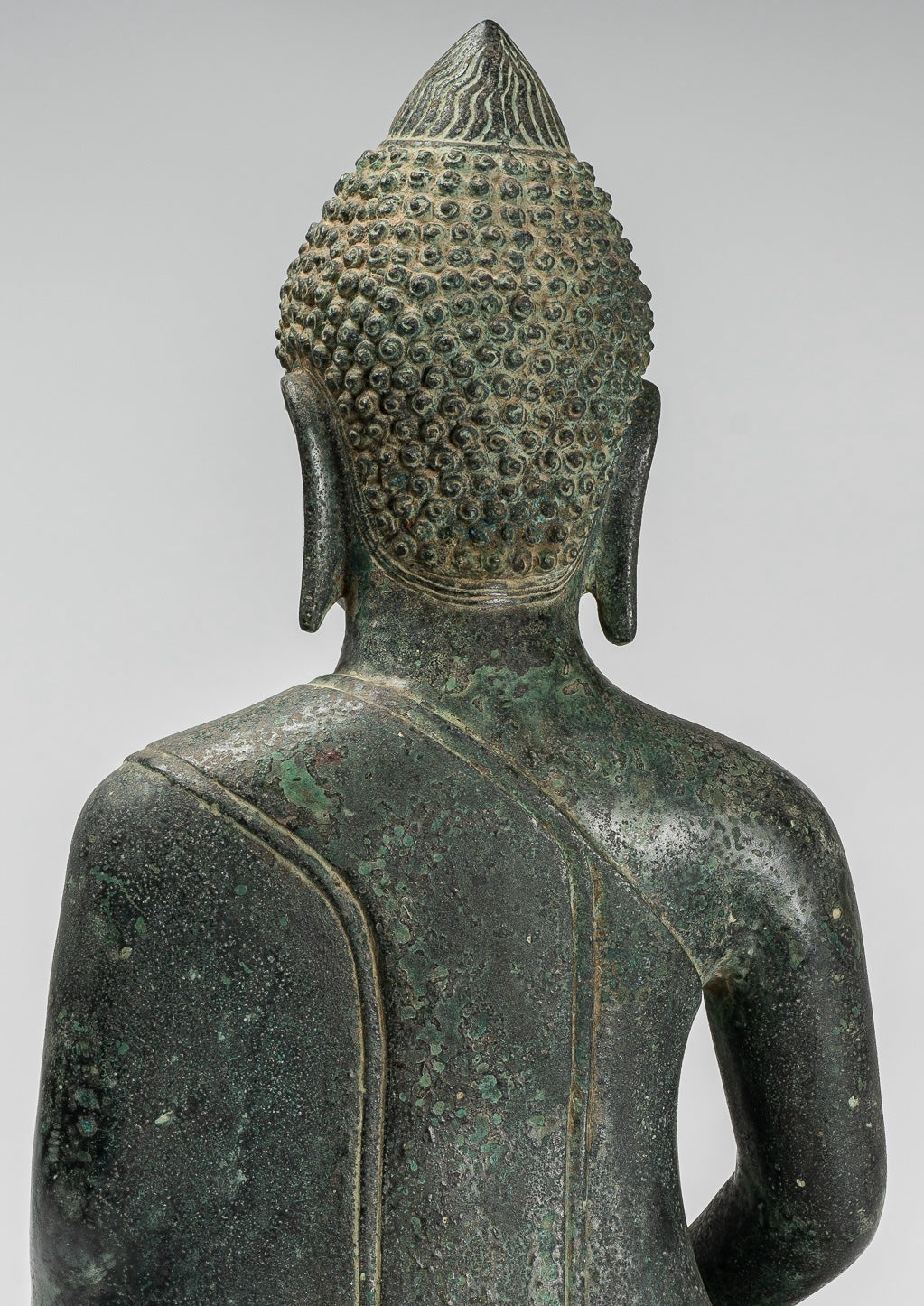 Buddha Statue - Antique Khmer Style Bronze Seated Amitabha Meditation Buddha Statue - 50cm/20"