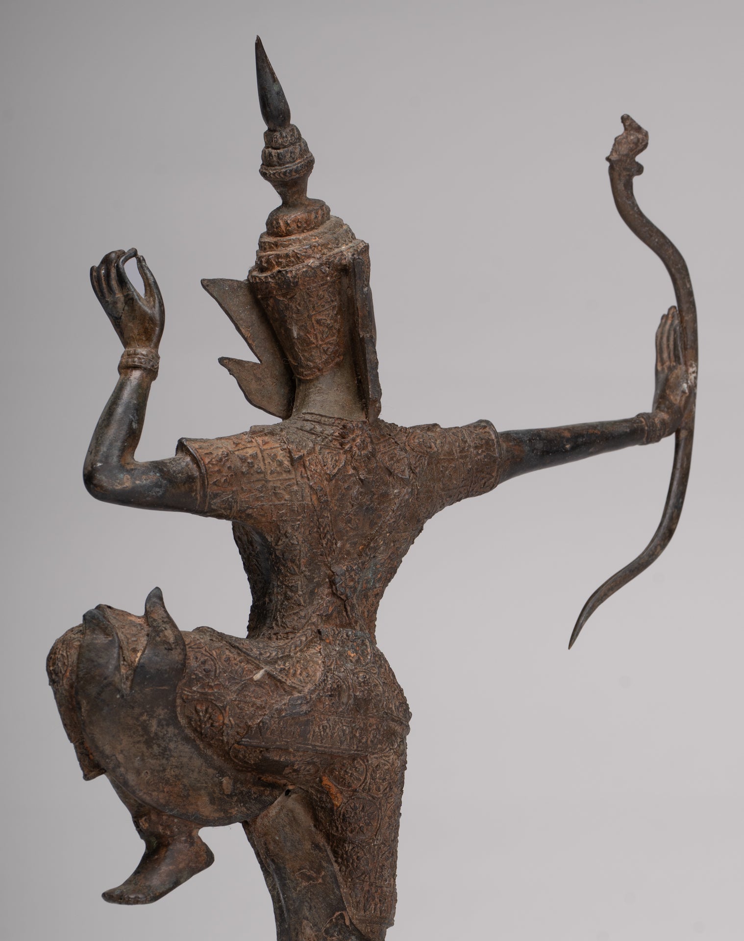 Rama Statue - Antique Thai Style Bronze Thai Rama - Avatar of Vishnu - 37cm/15"