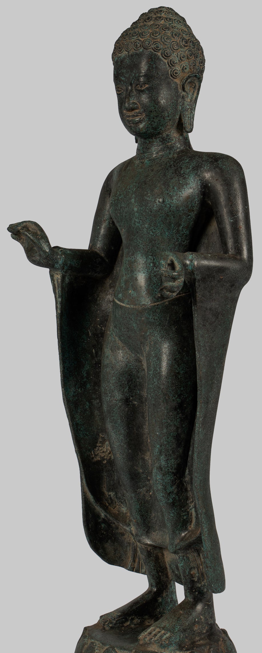 Statue di Buddha - grande statua di Buddha in stile tailandese in dharmachakra insegnando mudra - 84 cm/34 "