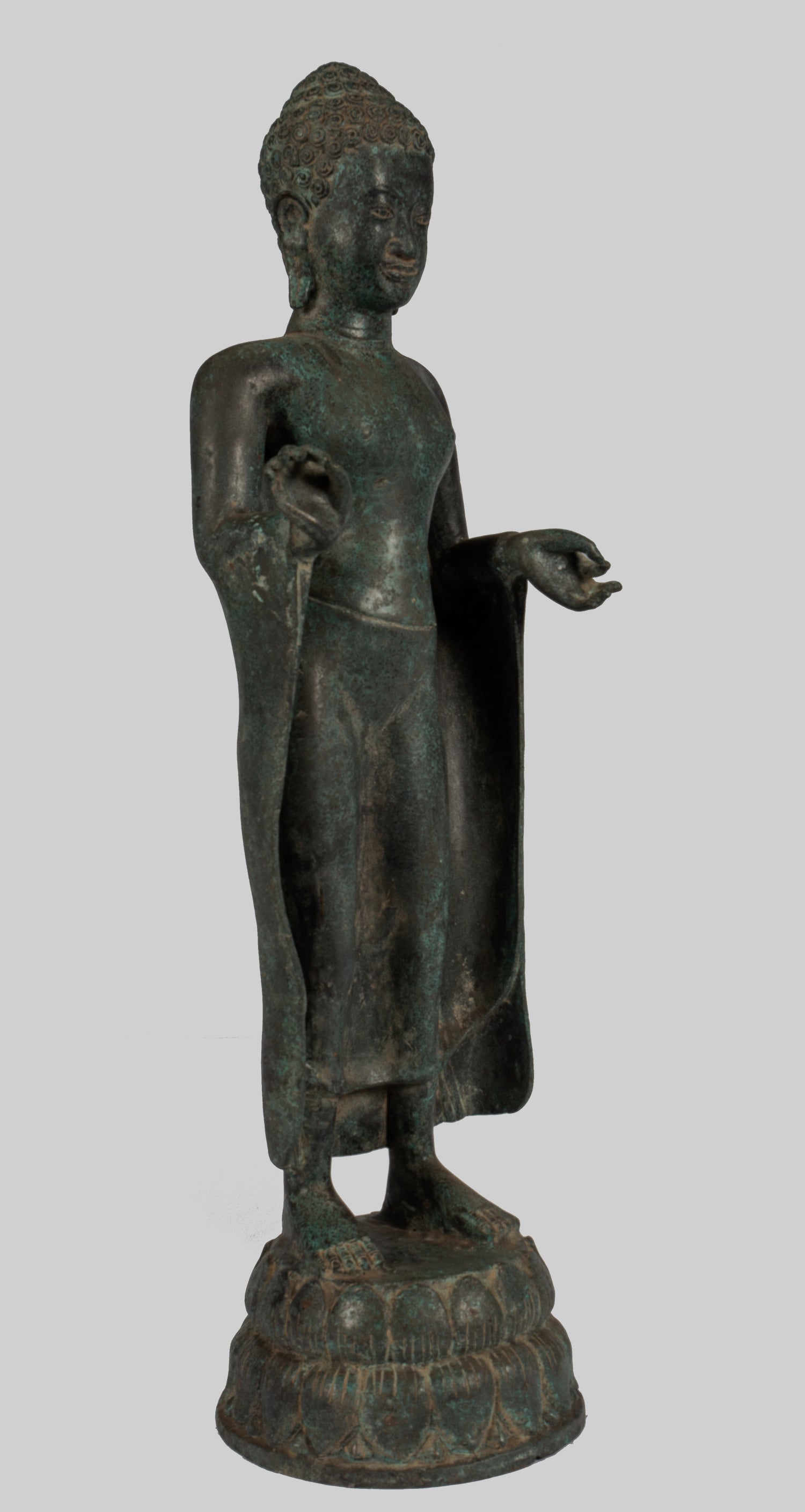 Statue di Buddha - grande statua di Buddha in stile tailandese in dharmachakra insegnando mudra - 84 cm/34 "
