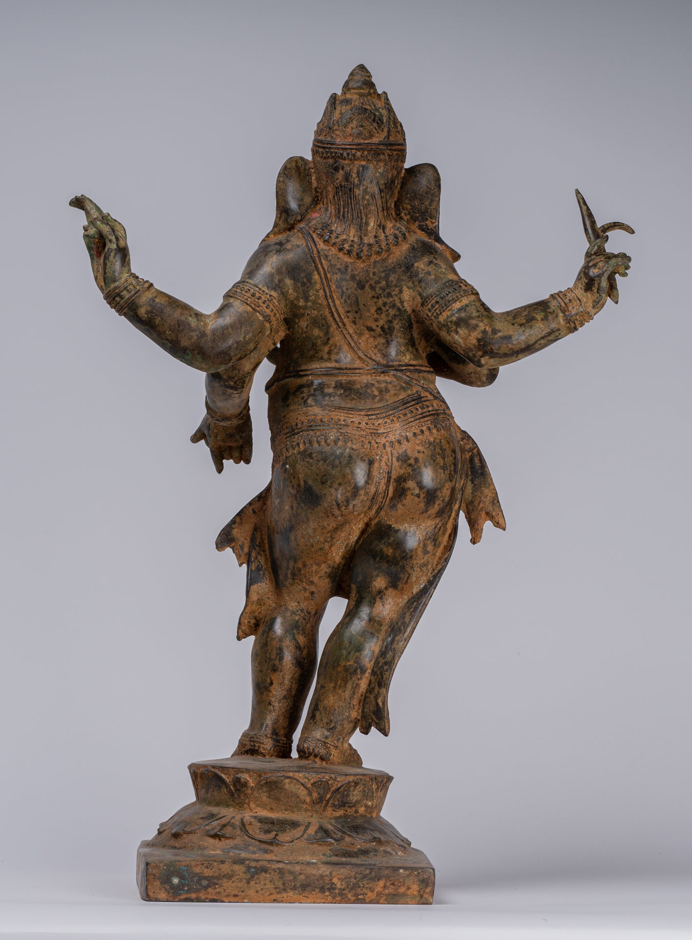 Ganesha Statue - Antique Chola Style Bronze Standing Ganesh Statue - 62cm/25"